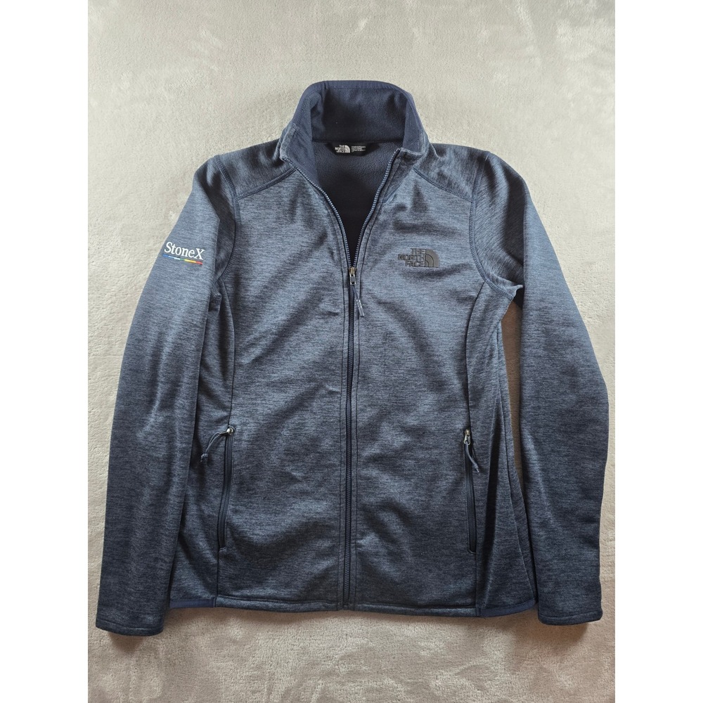 The North Face Fleece Jacket Womens S Blue Full Zip NF0A47F6 Pockets *Logo